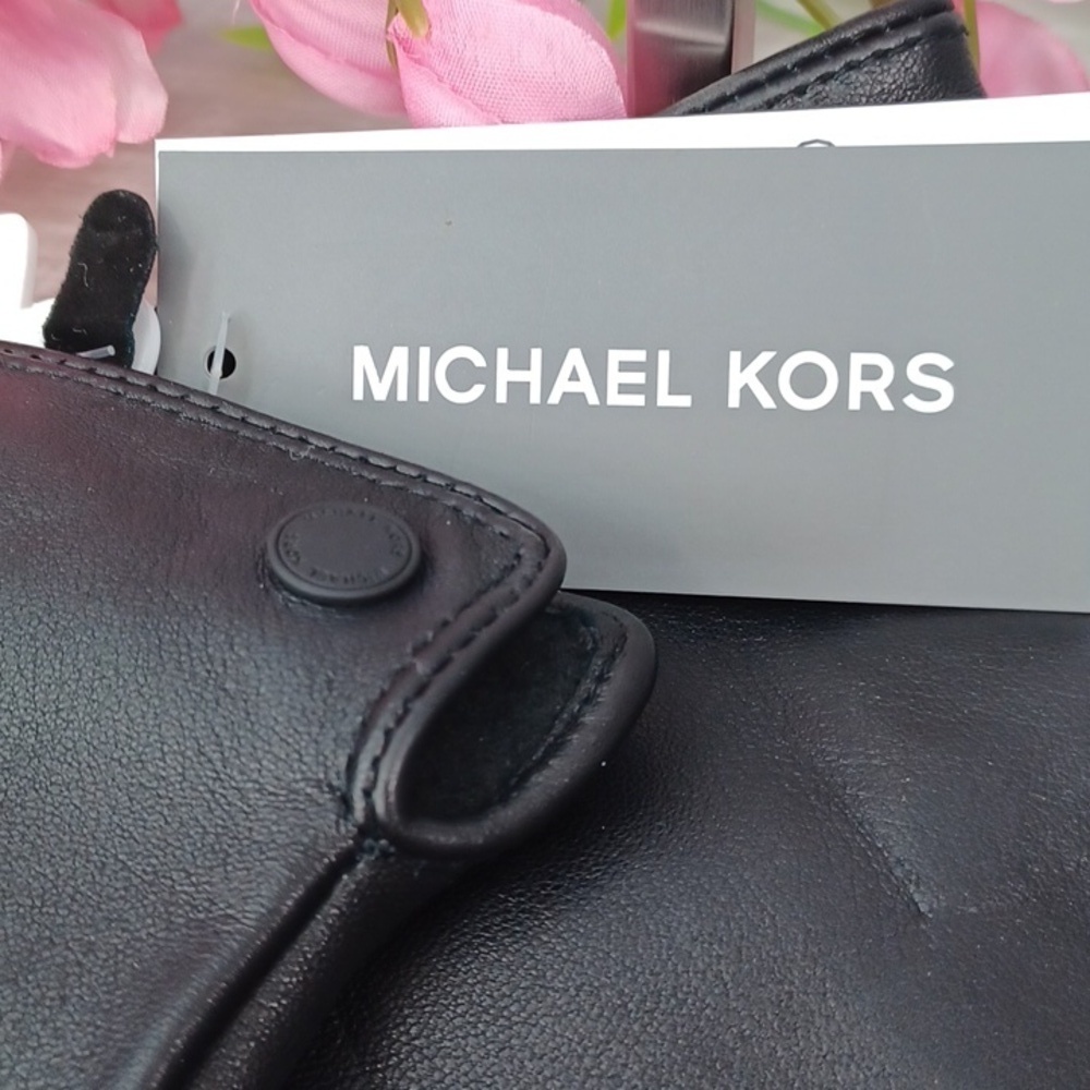 Michael Kors Leather Gloves Large NWT - Picture 2 of 10